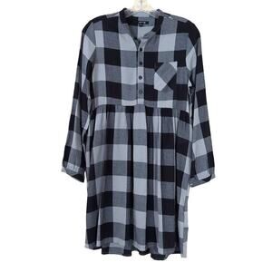 Joe's Jeans Black & Gray Buffalo Plaid Dress